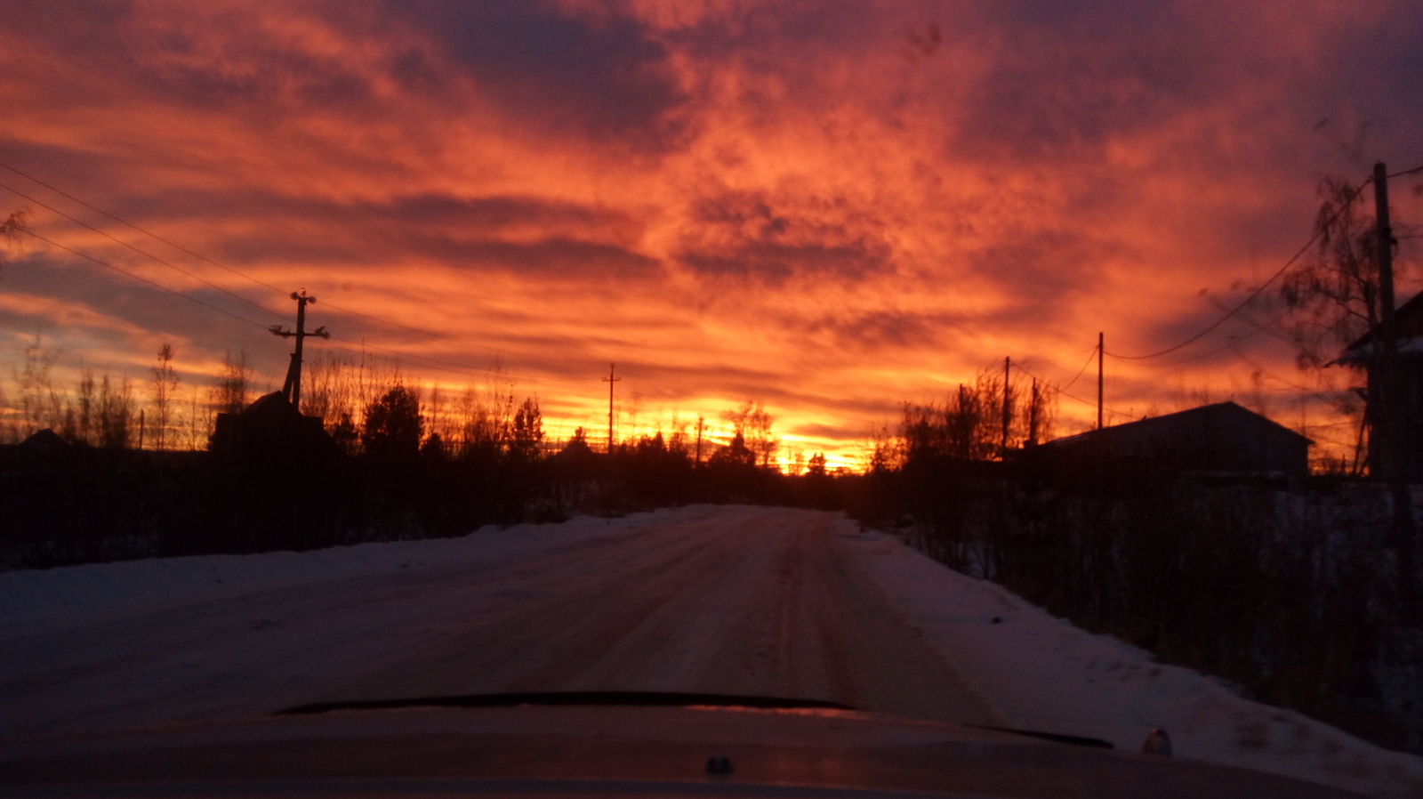 Fiery sunset - My, Photo, beauty, Nature, Sunset, The sun