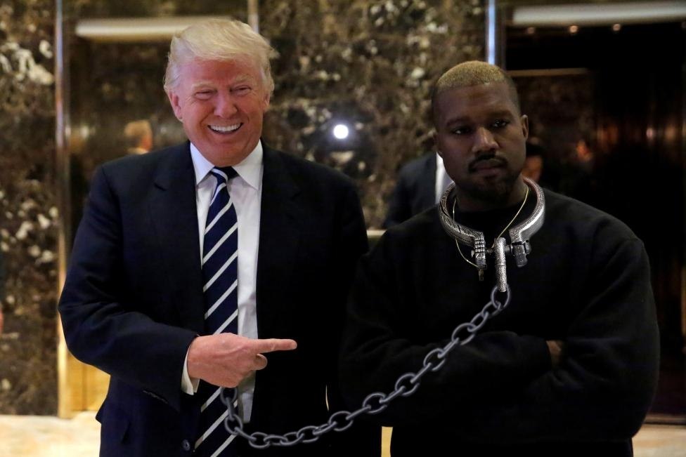 Donald Trump and musician Kanye West pose for the media. - My, Politics, Donald Trump, Kanye west, Photoshop, Longpost, In contact with