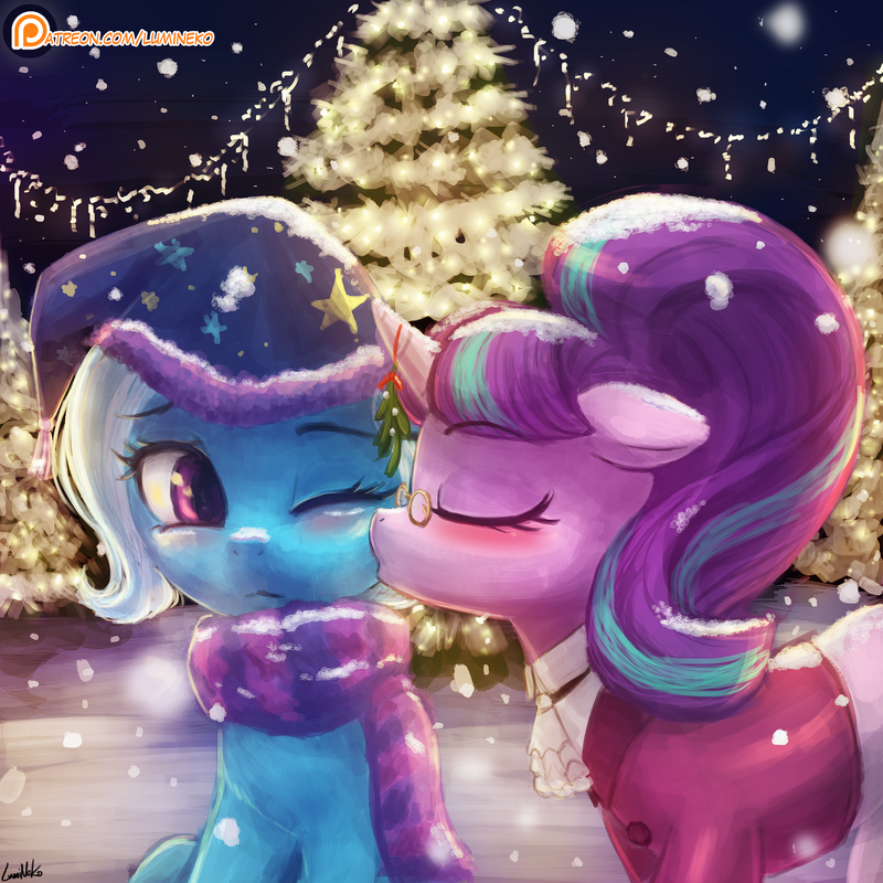 *Чмок* - My Little Pony, MLP Lesbian, Great and powerful trixie, Trixie, Starlight Glimmer, Шиппинг