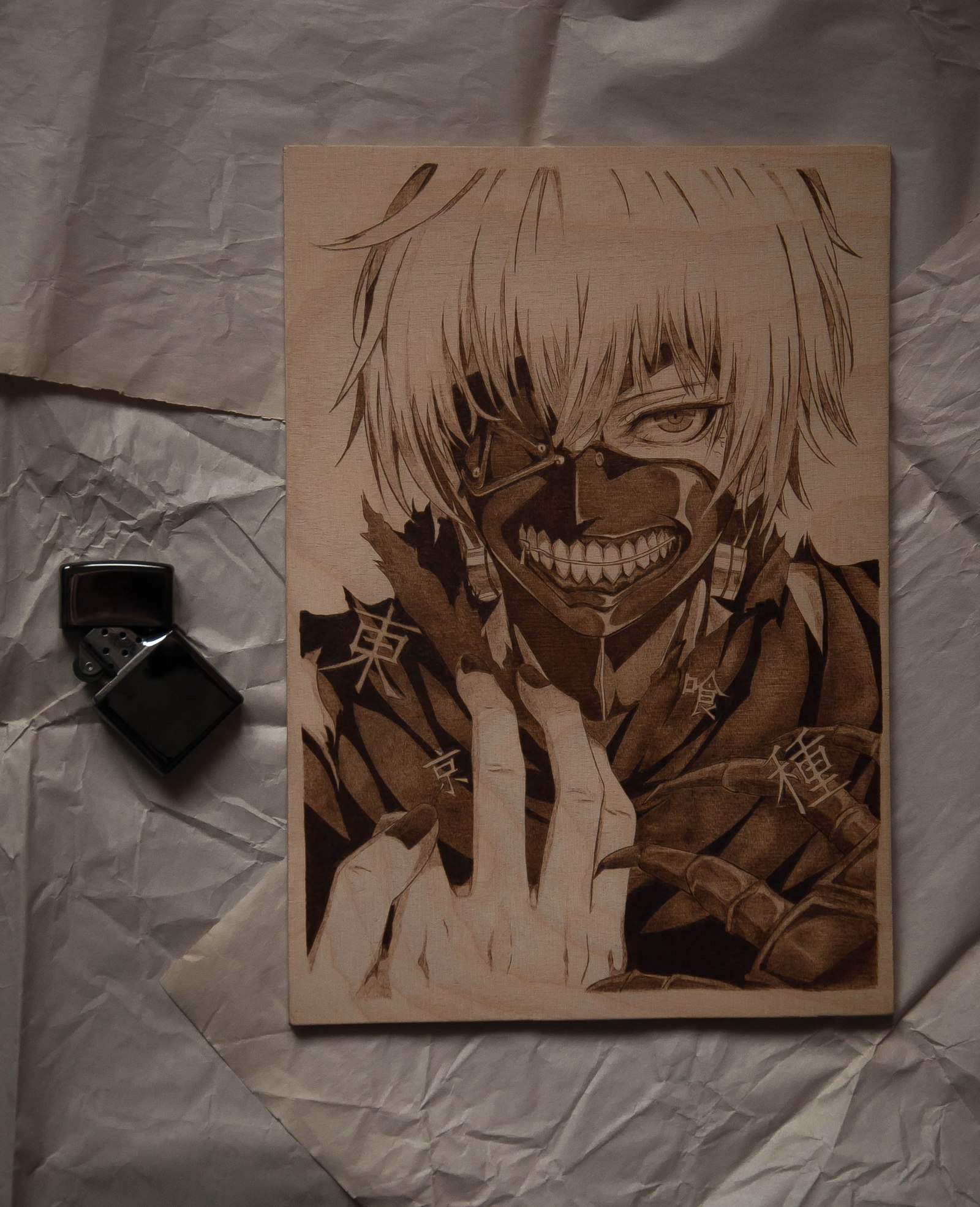 Выжигание по дереву - Ken Kaneki | Пикабу