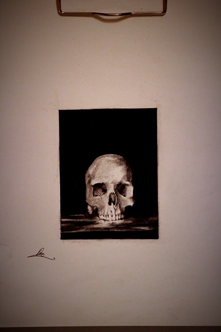 A couple of new jobs. - My, Scull, Art, Drawing, Pencil drawing, , Marker, Longpost