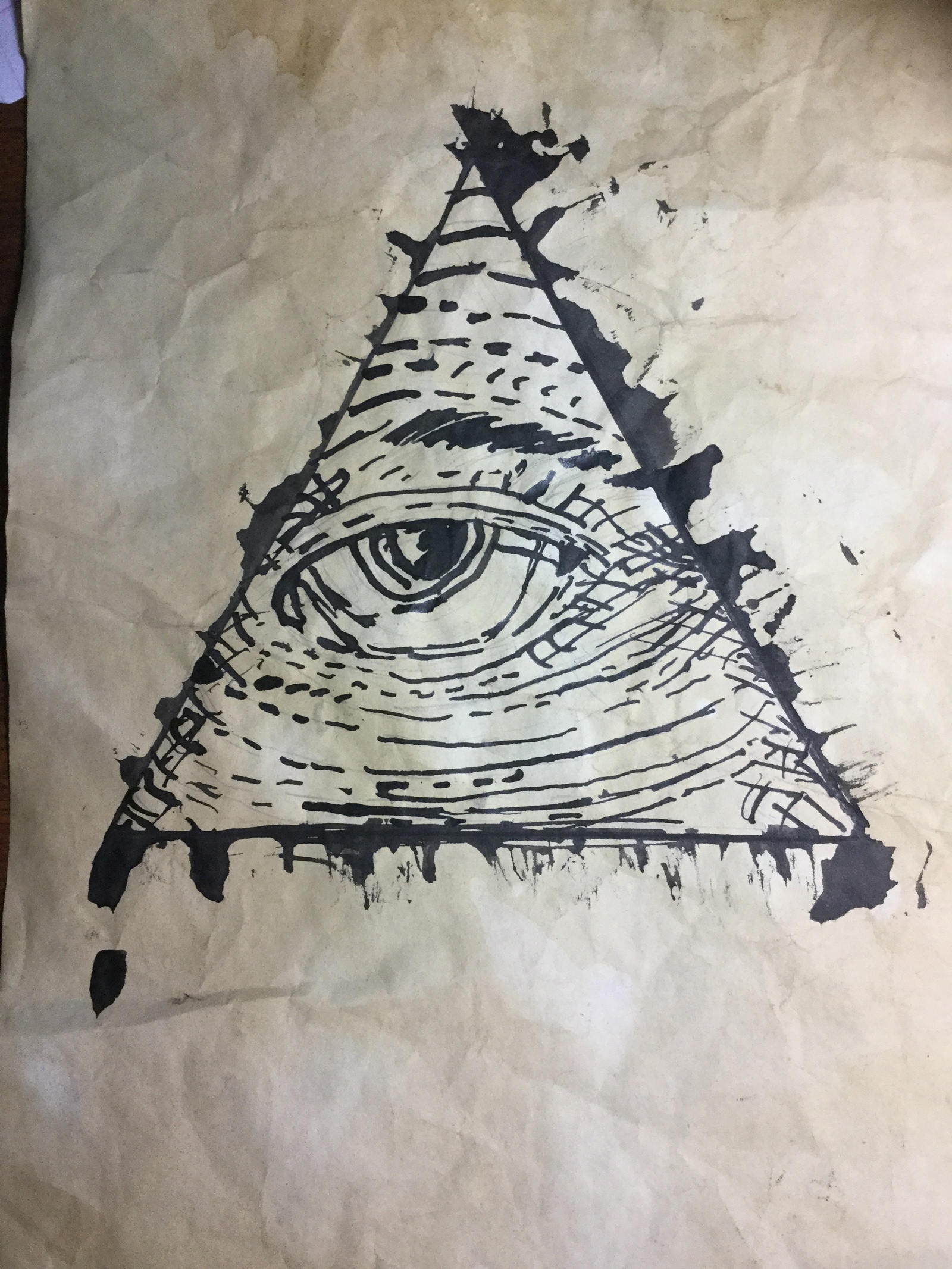 Illuminati - My, Drawing, Illuminati, Ink, My