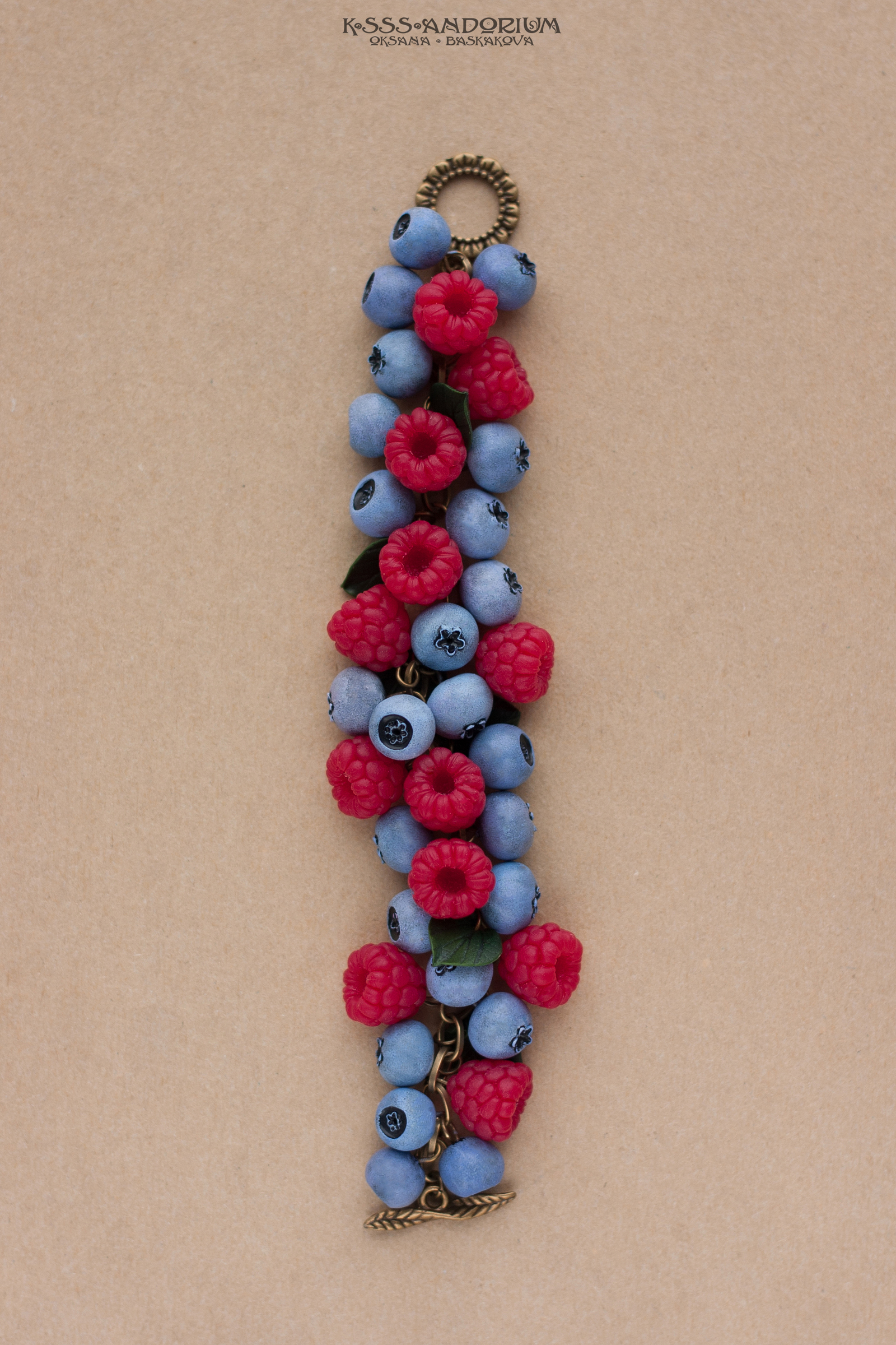 About berries and a variety of bracelets with them; - My, Ksssandorium, Raspberries, Blueberry, Snowberry, Handmade, Polymer clay, Decoration, A bracelet, Longpost