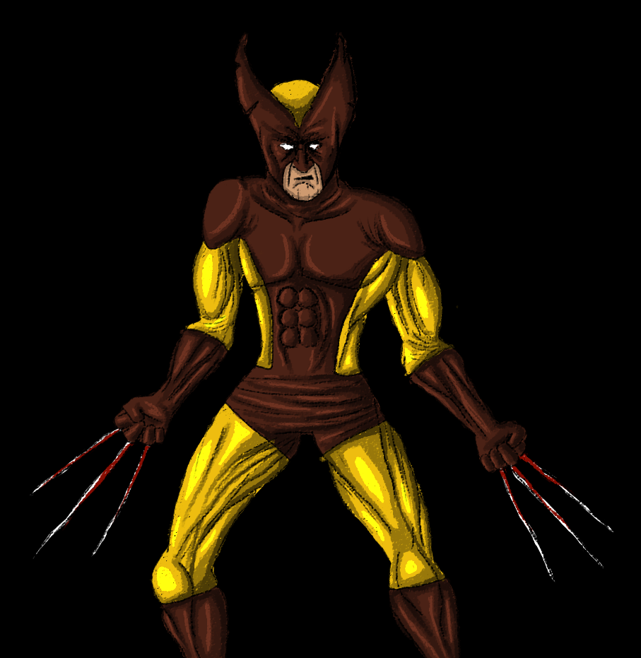 Wolverine again. I really like him) - My, Wolverine X-Men, , Digital drawing, Art, Creation, Drawing, SAI, Beginner artist, Wolverine (X-Men)