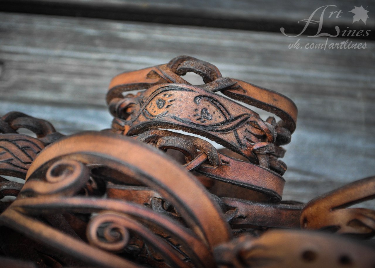 Step-by-step process of creating smoked leather bracelets - My, , Leather, A bracelet, Process of creation, Master Class, Handmade, Decoration, Longpost, Creation