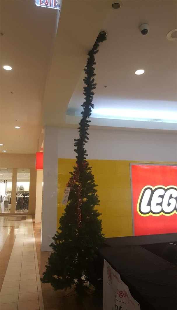 Gracefully disguised cable to ng - My, New Year, Christmas trees, Cable, Shopping center