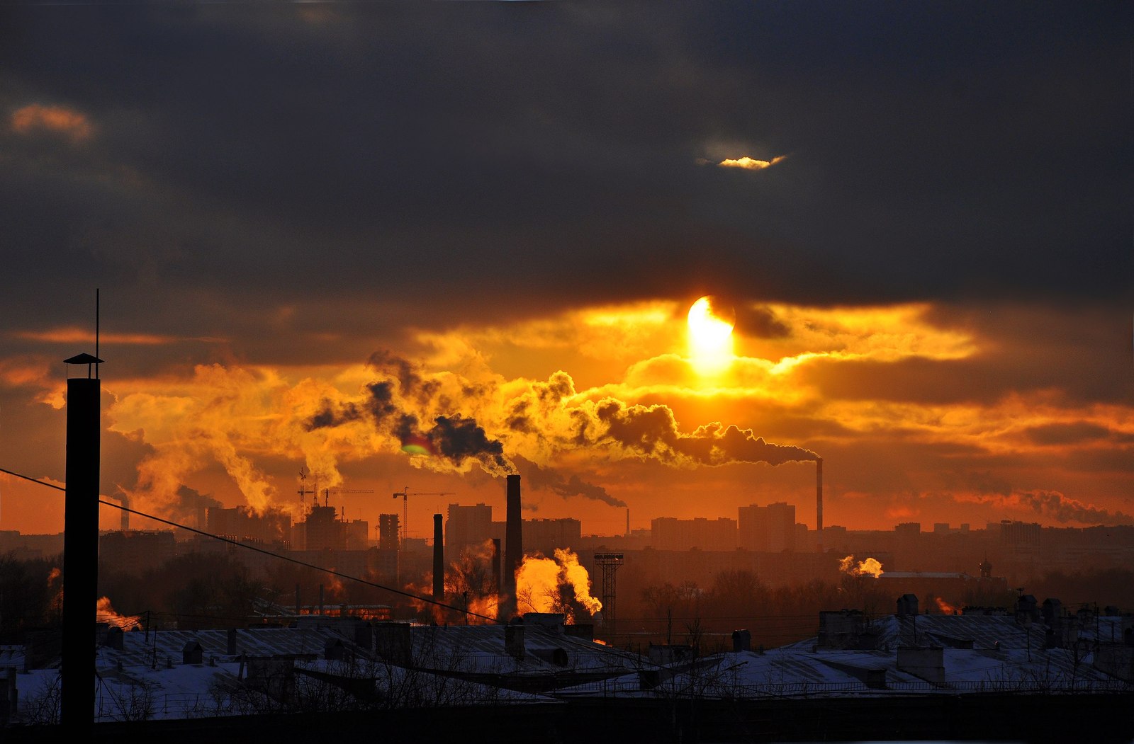 Moscow. - My, Evening, Winter, Moscow, Pipe