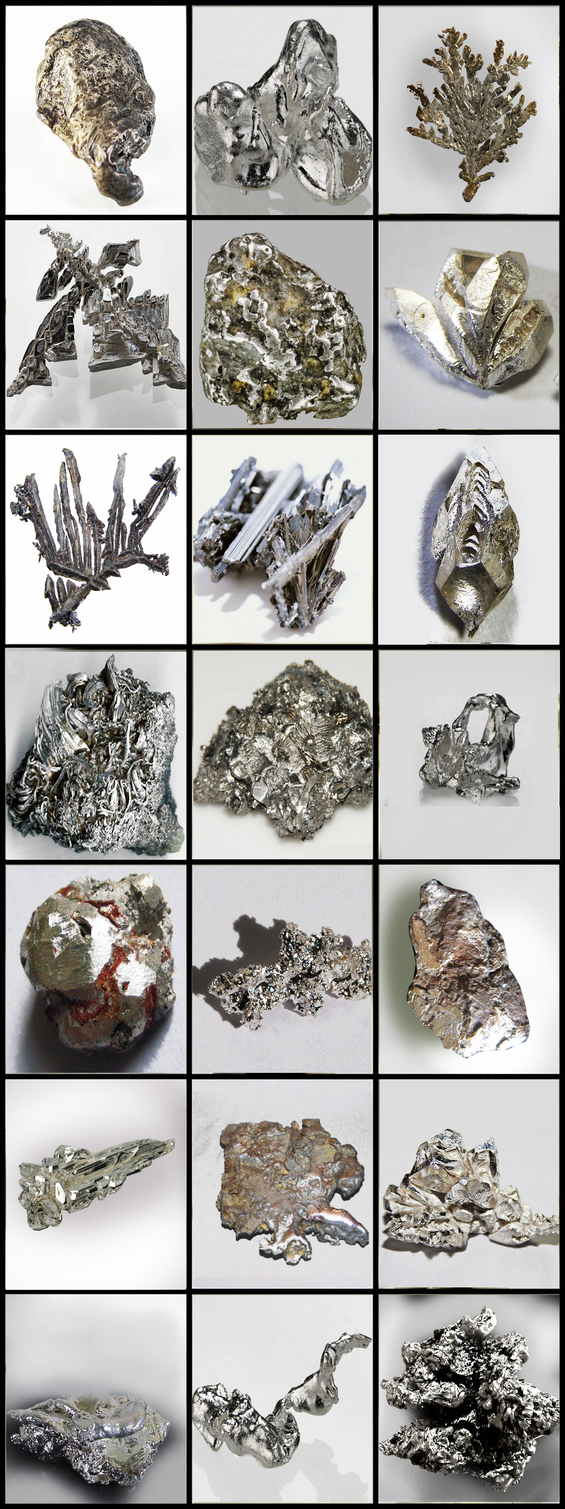 Various forms of silver nuggets - League of chemists, Chemistry, Geology, Nugget, Silver, Metal, Longpost