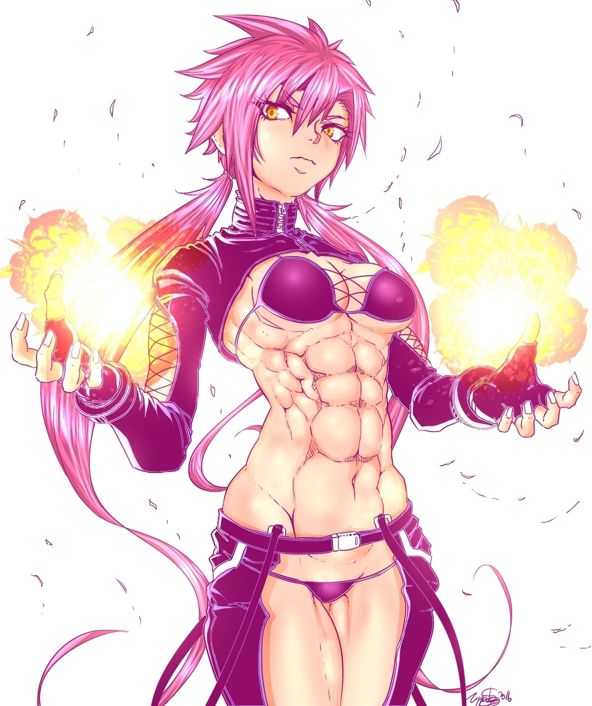 Burn Baby Burn - Zippedsquire, Art, Strong girl, Girls, Anime, Anime art, Anime original