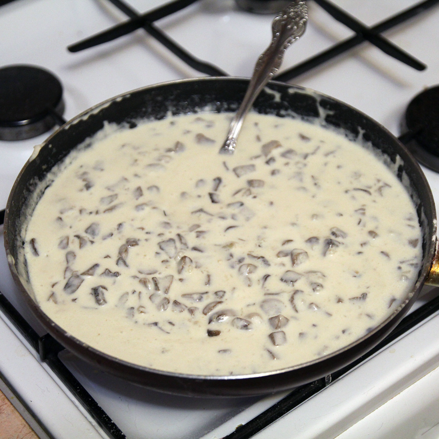 Pasta with mushrooms in a creamy sauce. - Recipe, Food, Cooking, Yummy, Longpost