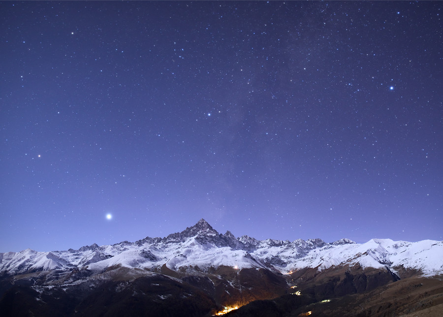 Alone with the sky - Deep space, The mountains, Starry sky, Longpost