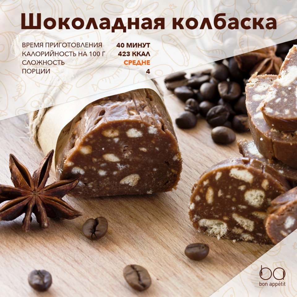 chocolate sausage - Chocolate, Recipe, Dessert