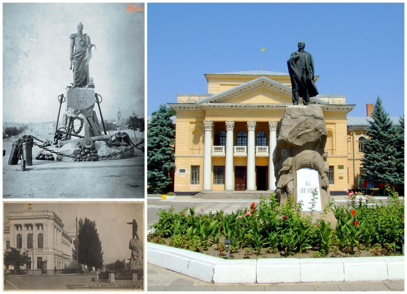 Monuments to Lenin on the pedestals of other monuments - Lenin, Monument, Russia, Empire, Pedestal, Story, Old photo, Longpost