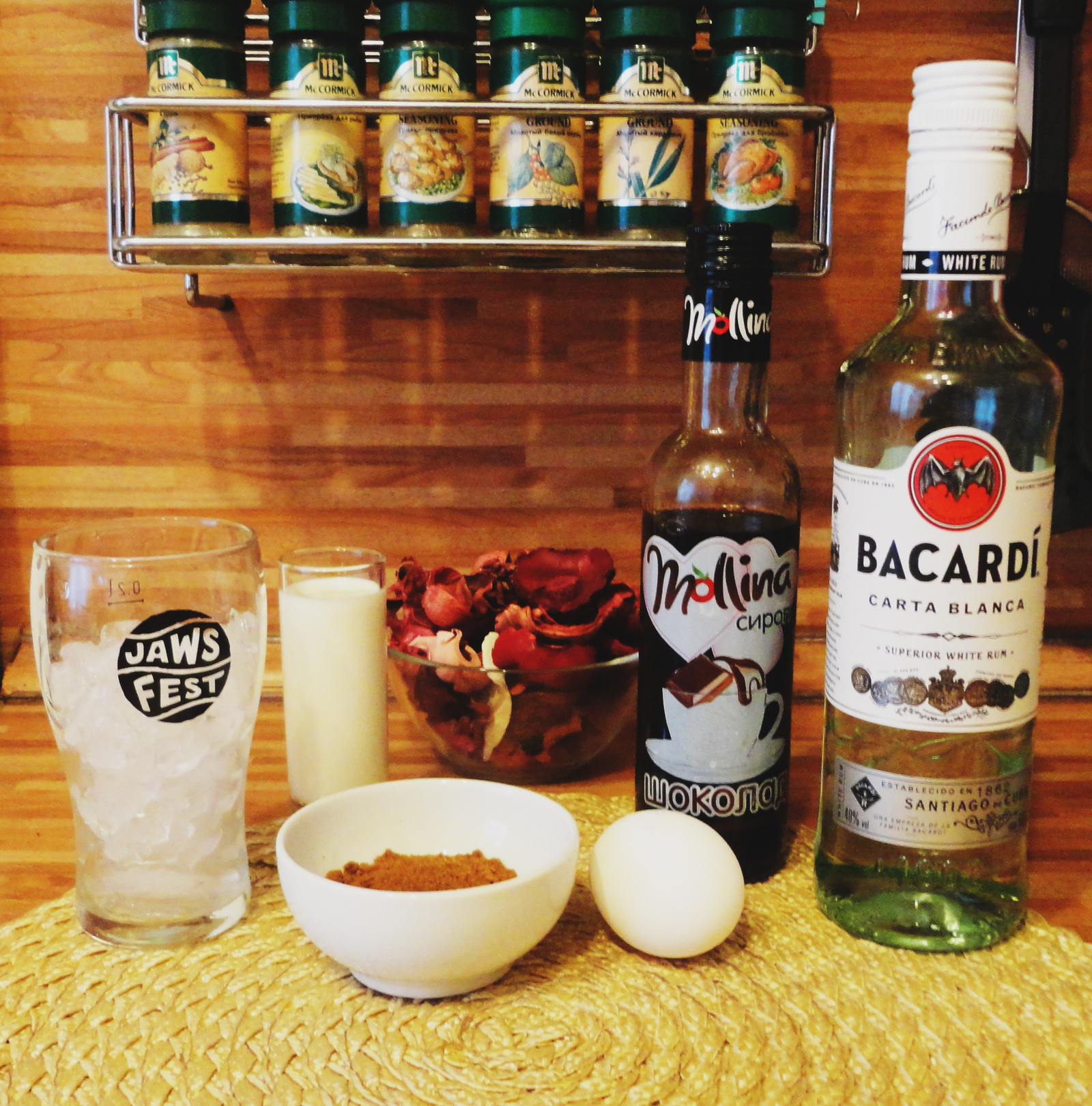 Gogol - mogul with Bacardi. Recipe - My, Gogol-Mogol, Recipe, Cocktail, Liquor, Longpost