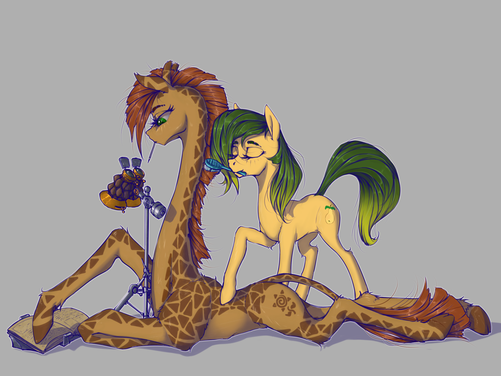 Long away - My, Twiggy, Madhotaru, Giraffe, My little pony