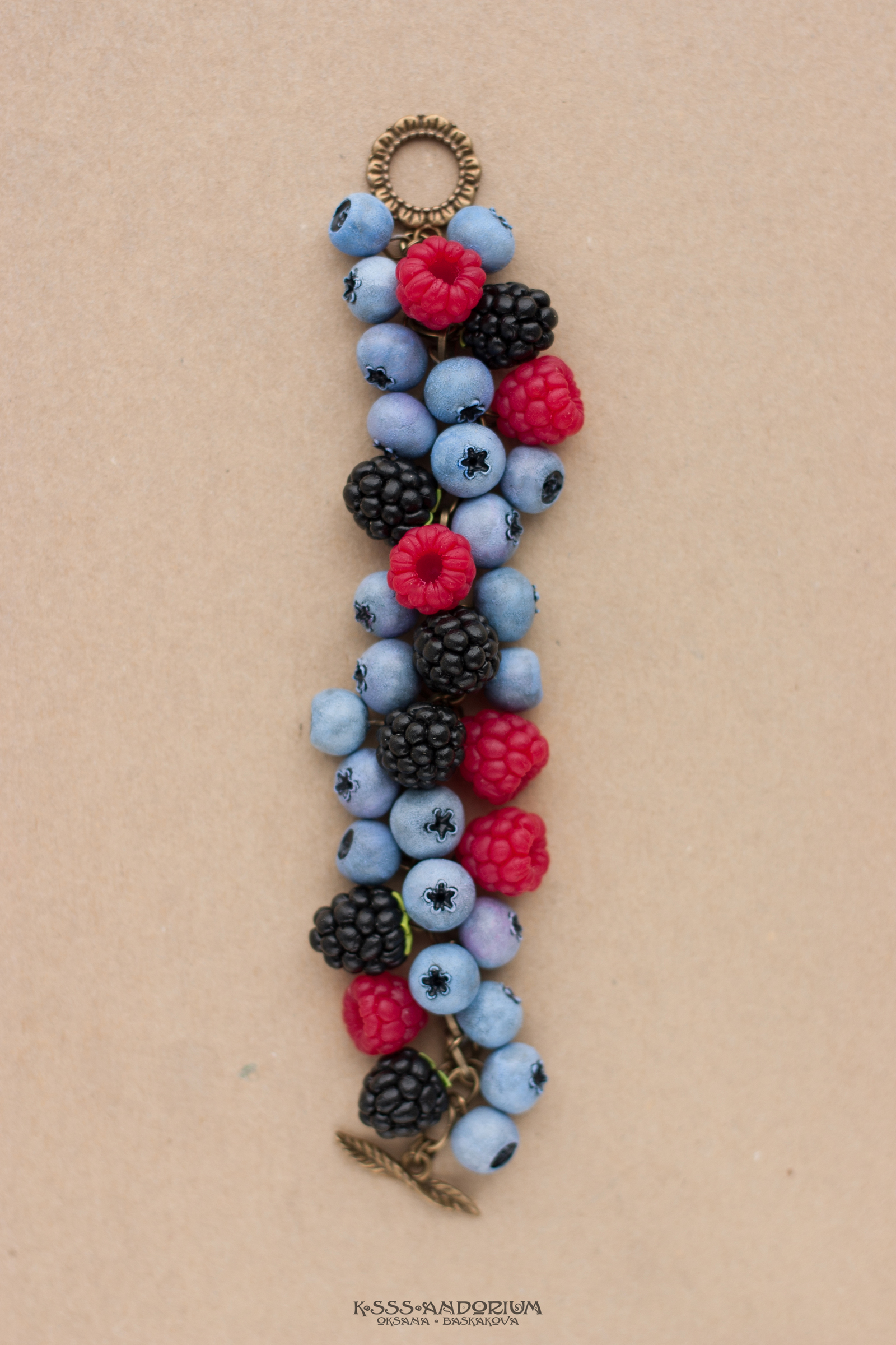 About berries and a variety of bracelets with them; - My, Ksssandorium, Raspberries, Blueberry, Snowberry, Handmade, Polymer clay, Decoration, A bracelet, Longpost