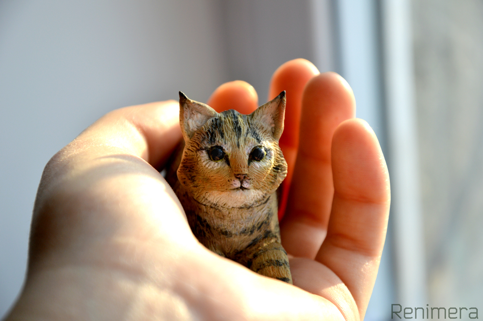 New friend - My, cat, Polymer clay, Creation, Friend