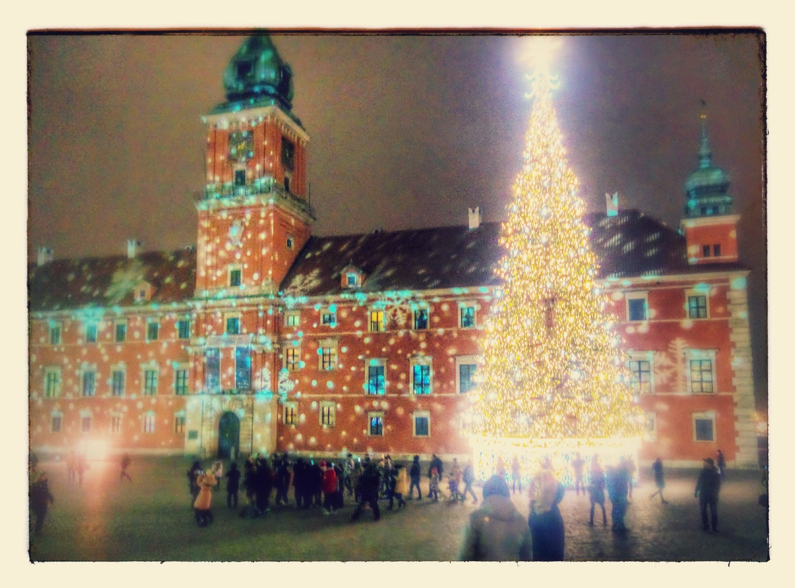 Christmas tree near the palace - My, Christmas trees, Castle, Poland, Warsaw, Holidays