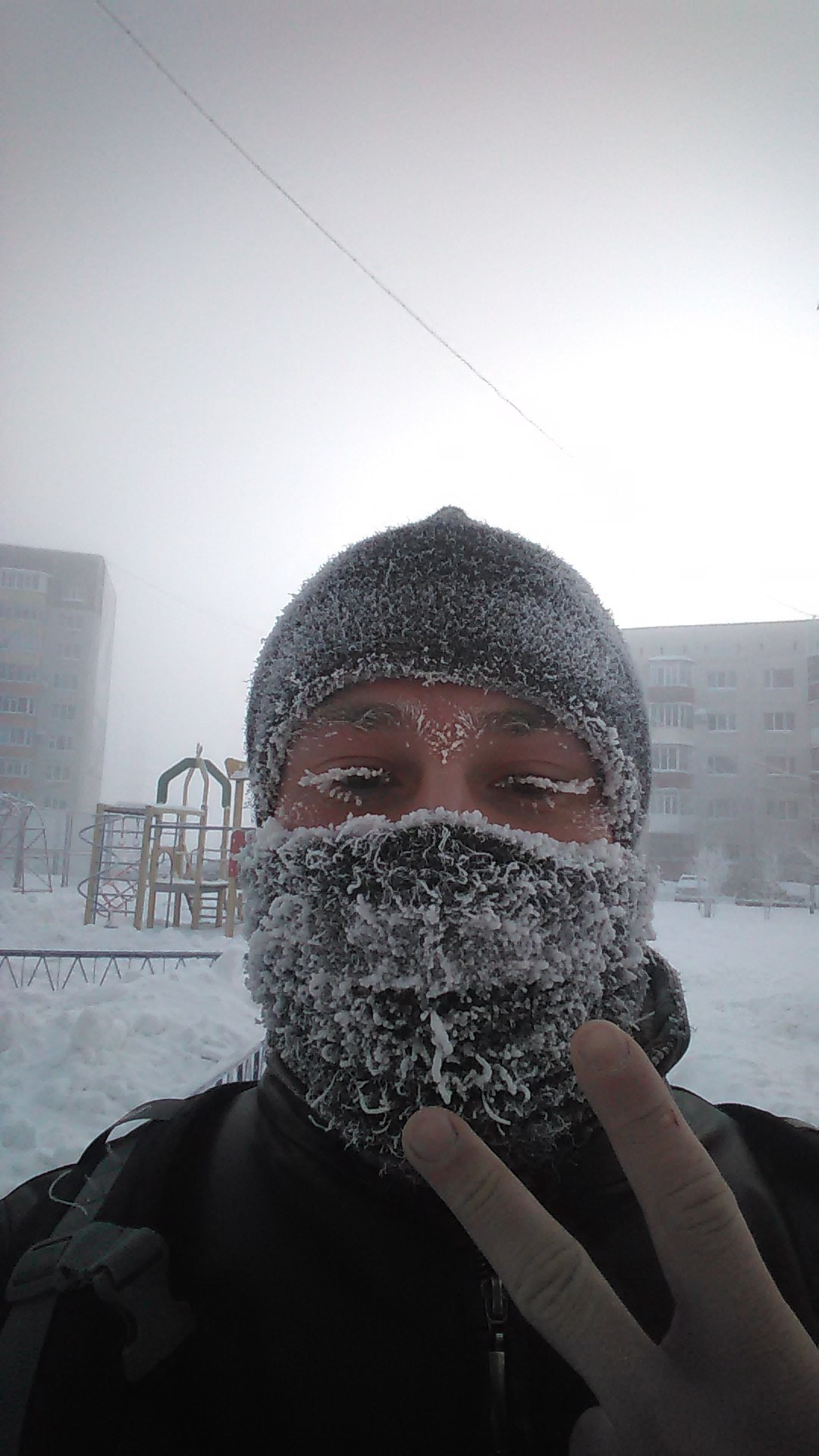 When it's fresh outside, and you're pisting on foot to work. - My, Winter, Chilly, Nefteyugansk, Photo, Longpost