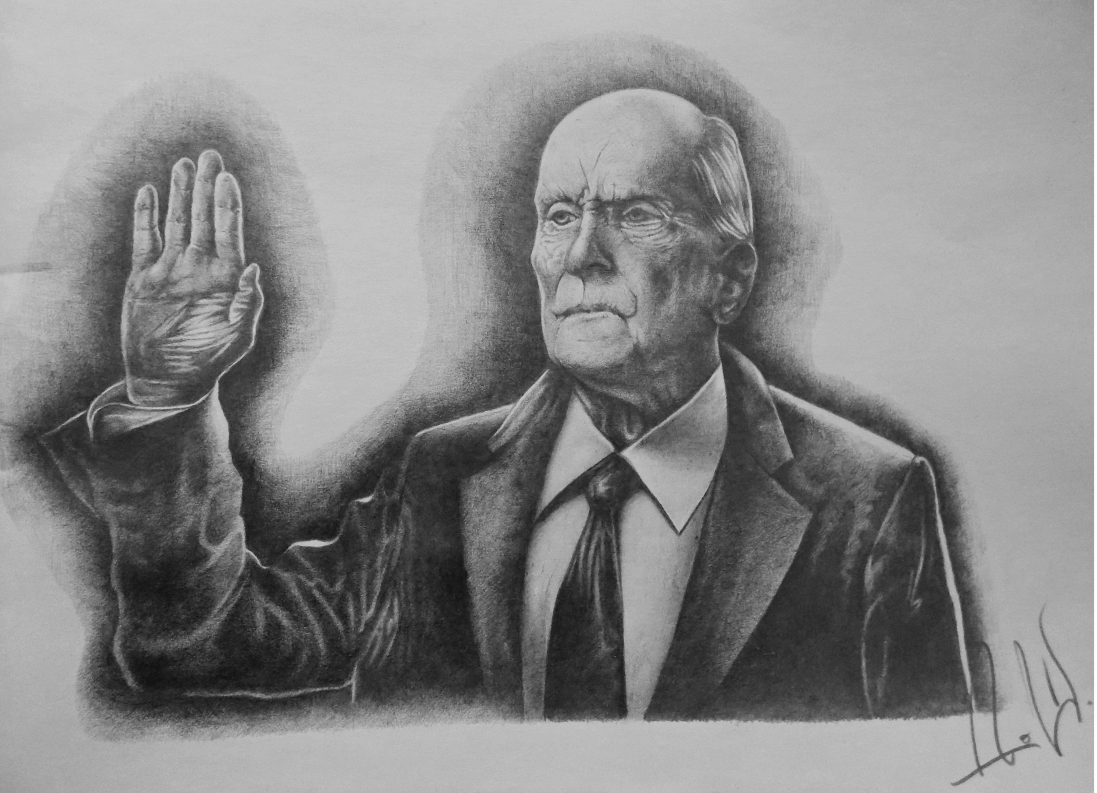 Robert Duval. - My, Drawing, Pencil, Graphics, Art, Actors and actresses, Robert Duvall