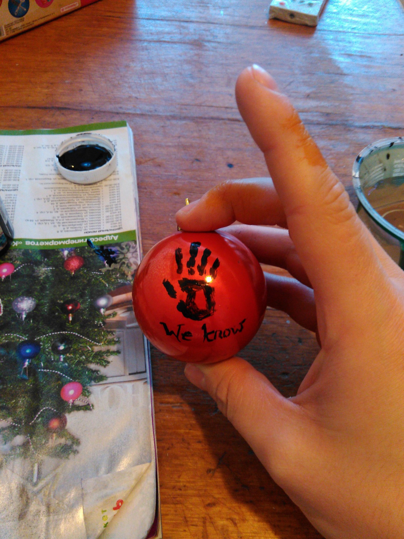 Colored and slightly strange Christmas balls - My, New Year, Presents, Christmas decorations, Skyrim, With your own hands, Longpost, The Elder Scrolls V: Skyrim