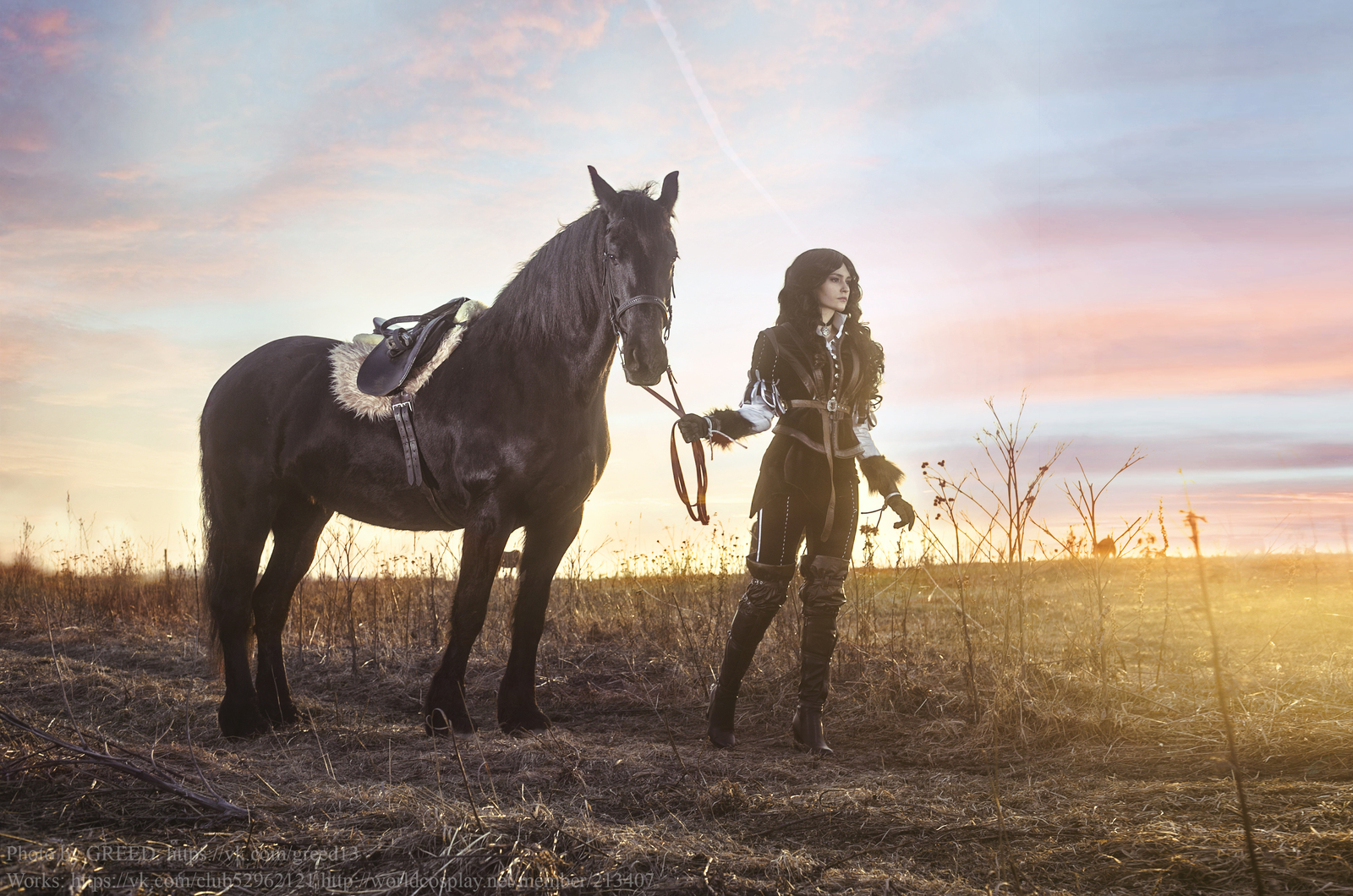 Black-haired beast Yennefer - My, Yennefer, Cosplay, The Witcher 3: Wild Hunt, Witcher, Gamers, Horses, Longpost