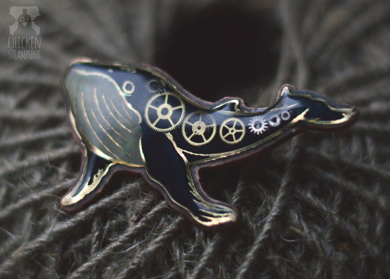 New pendants and brooches in the form of animals, brass and copper - My, Steampunk, Creation, With your own hands, Decoration, Animals, Deer, Whale, Raccoon, Longpost, Deer