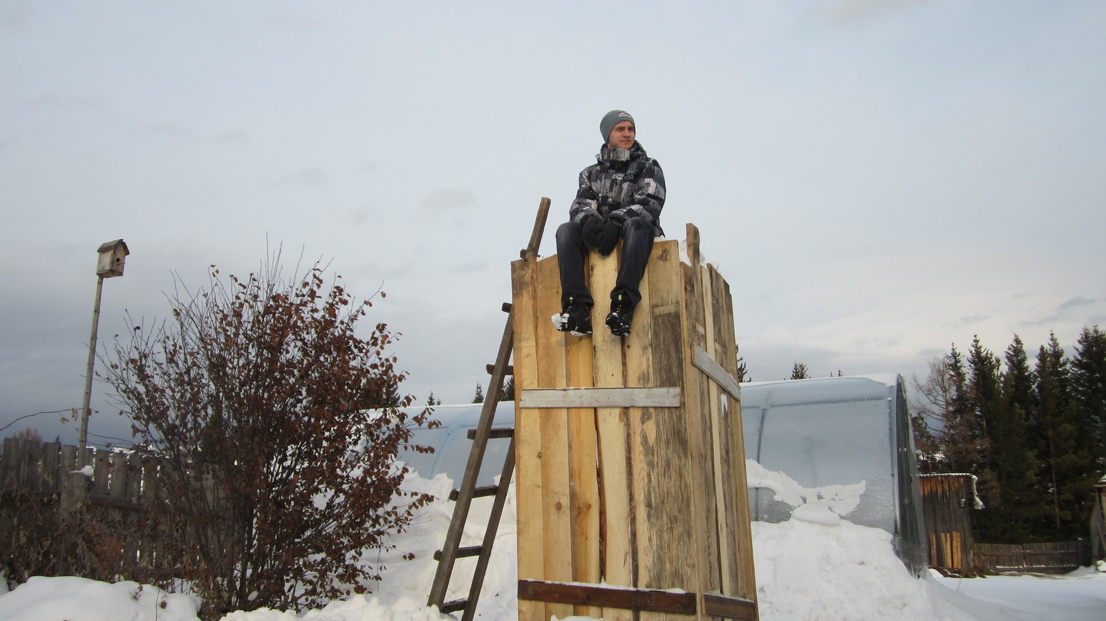 Snow bear - My, The Bears, Snow figures, Sculpture, Holidays, Longpost