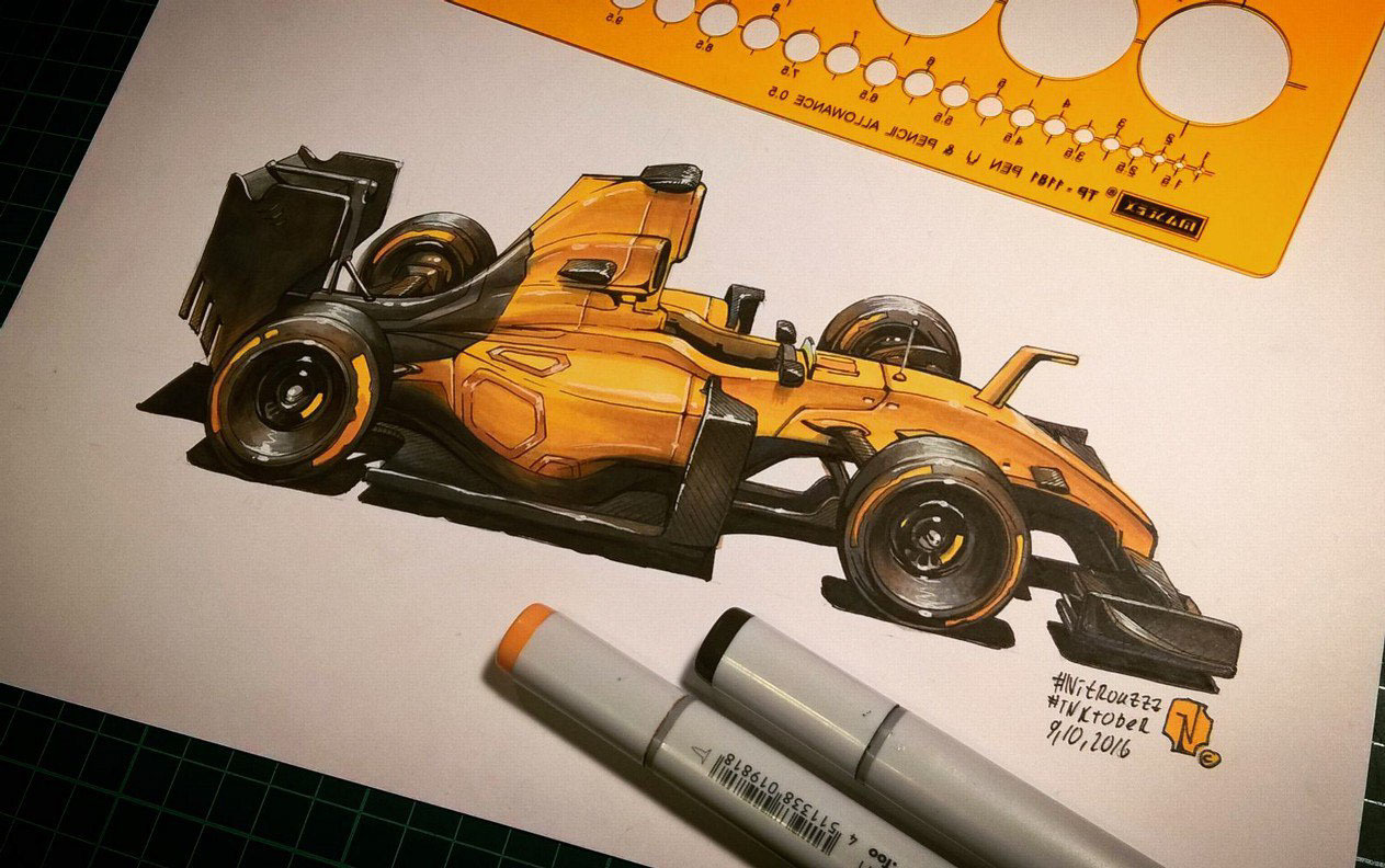 Formula 1 - Art, Drawing, Auto, Formula 1, Style, Copic