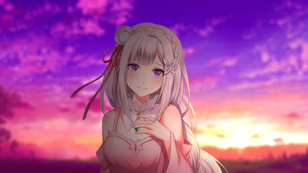 Эмилия - Эмили, Арт, С нуля, Аниме, Emilia, Re:Zero Kara