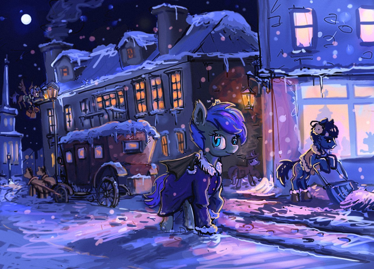 Hearth's warming eve is near - My little pony, Batpony, Original character, Ulyanovetz