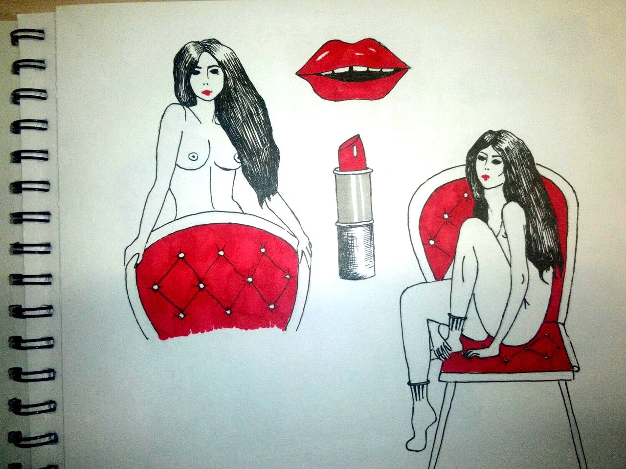 I draw at work, there is nothing to do yet) - My, Drawing, Marker, Art, Learning to draw, Idleness, Longpost