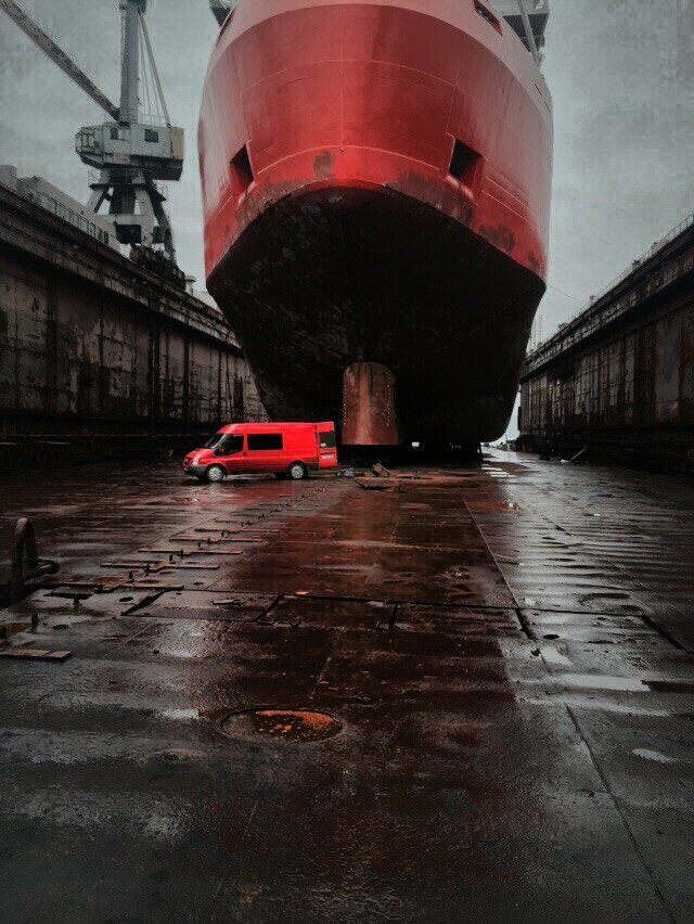 Murmansk port, repair dock. - My, Murmansk, Port, Photo