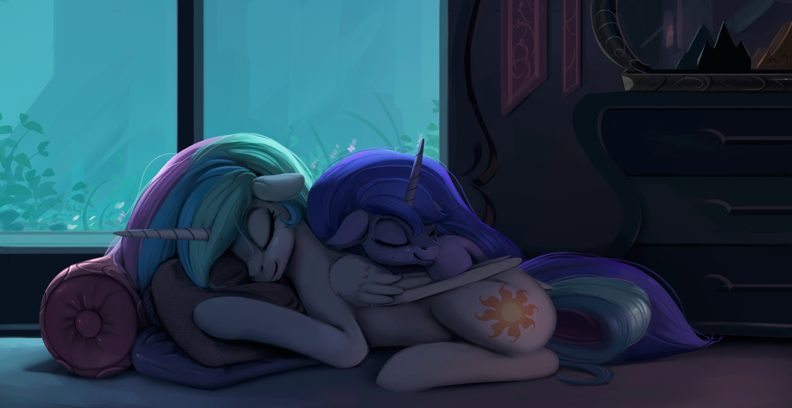 Royal Nap - My Little Pony, Princess Luna, Princess Celestia, Rodrigues404