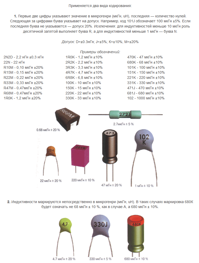 Color and code marking of inductances. - , , , Repair of equipment, Longpost