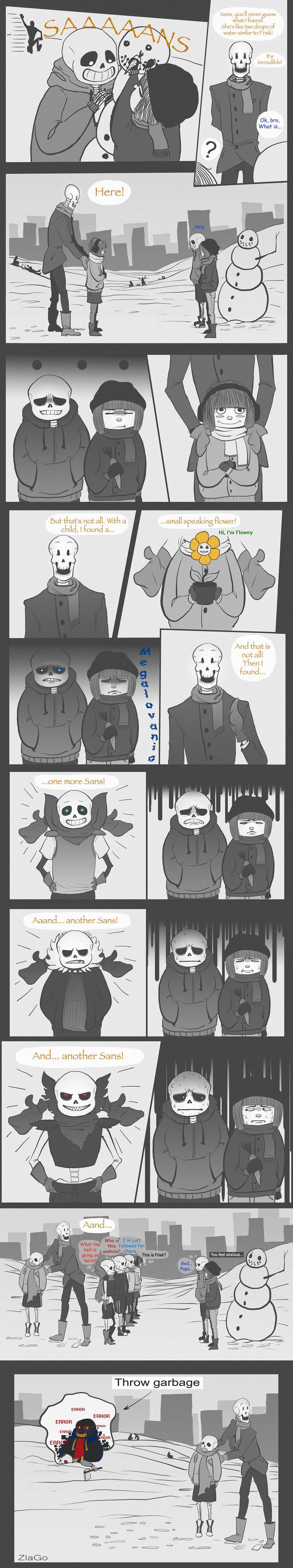 AU problem. - Undertale, Undertale AU, Papyrus, Chara, Frisk, Sans, Longpost