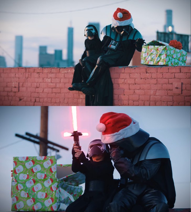 If Darth Vader hadn't died, Kylo Ren would have had the grandfather he always dreamed of: - Darth vader, Grandchildren, Grandfather, Christmas, Longpost, Storyboard