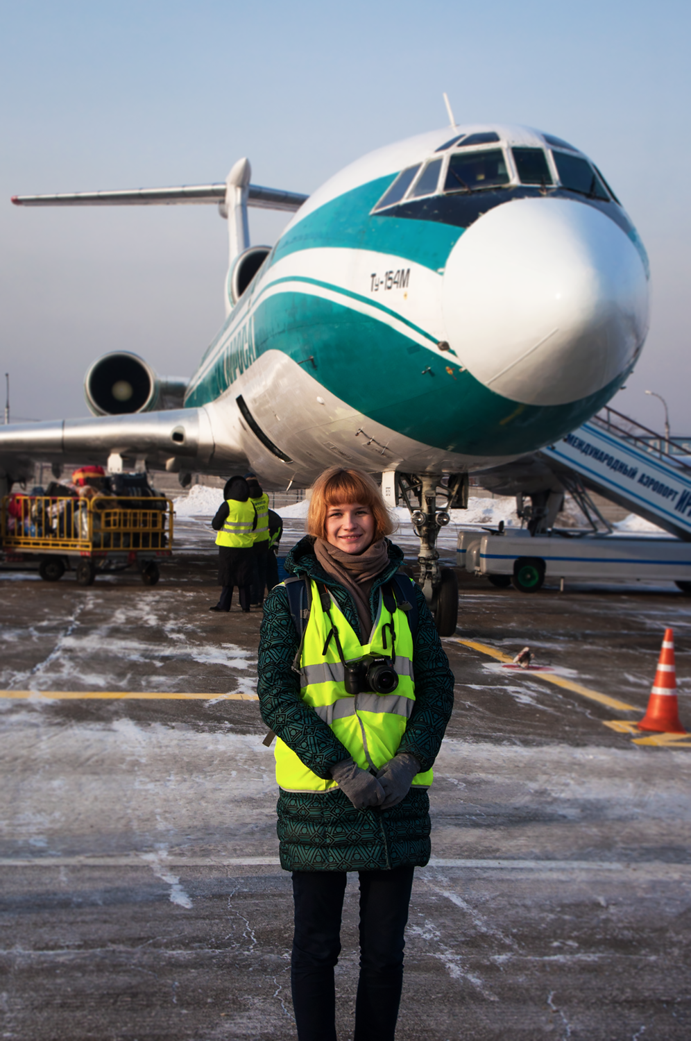 Meeting of TU-154M airline ALROSA December 17, 2016 - My, Longpost, Irkutsk, Tu-154, Aviation, December, 2016, Tupolev, My