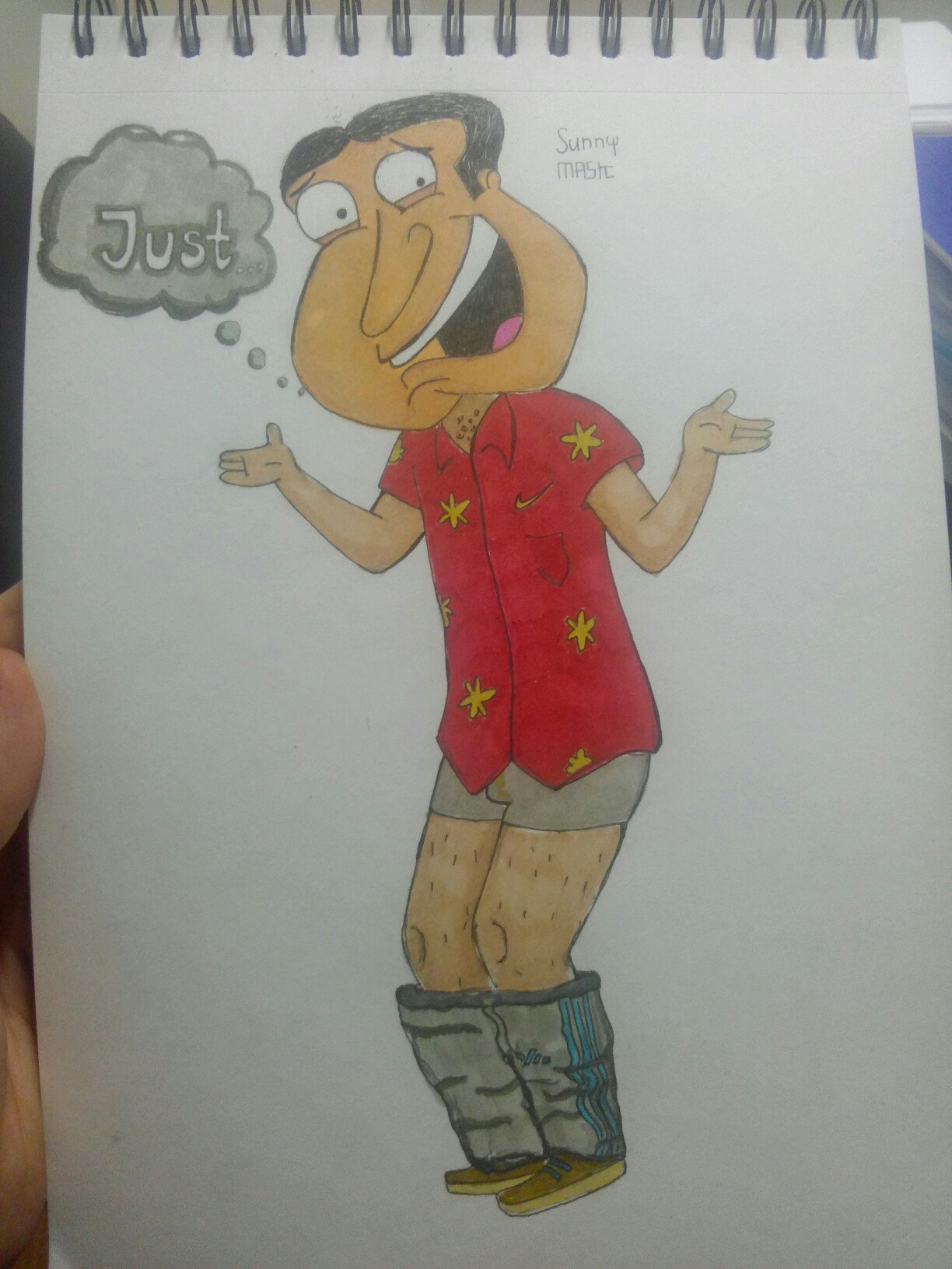 quagmire - NSFW, My, Family guy, Art time, Art, Sketch, Marker