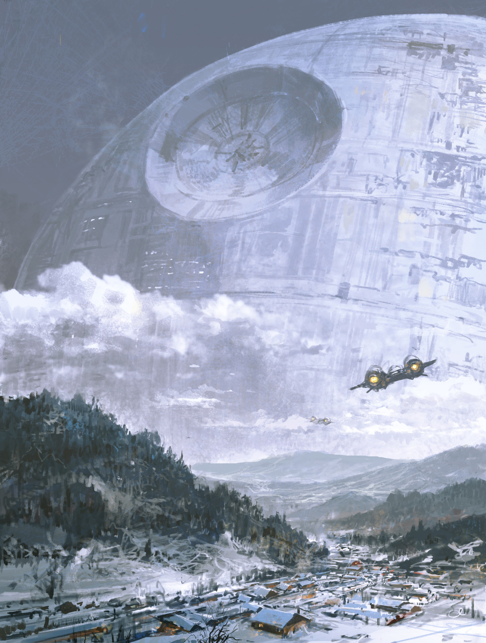 Art [ SU JIAN , 8 pieces] - Art, Su Jian, Images, ISIS, Science fiction, Star Wars, The Death Star, Longpost