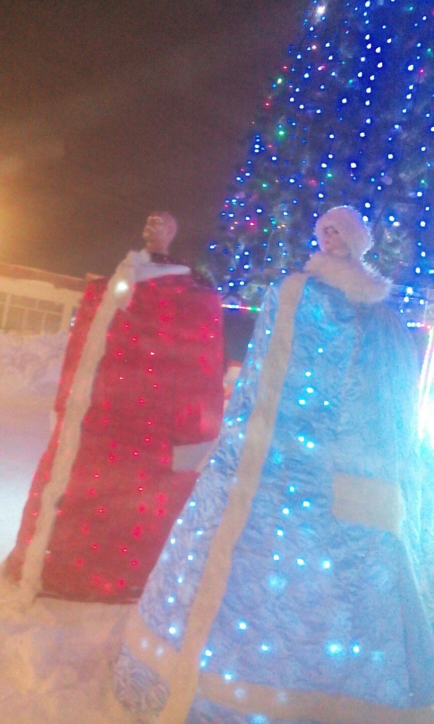 New Year's figures from Bolotny became an Internet meme - My, Bolotnoye, Novosibirsk region, Father Frost, Administration, New Year, Snow Maiden, Longpost