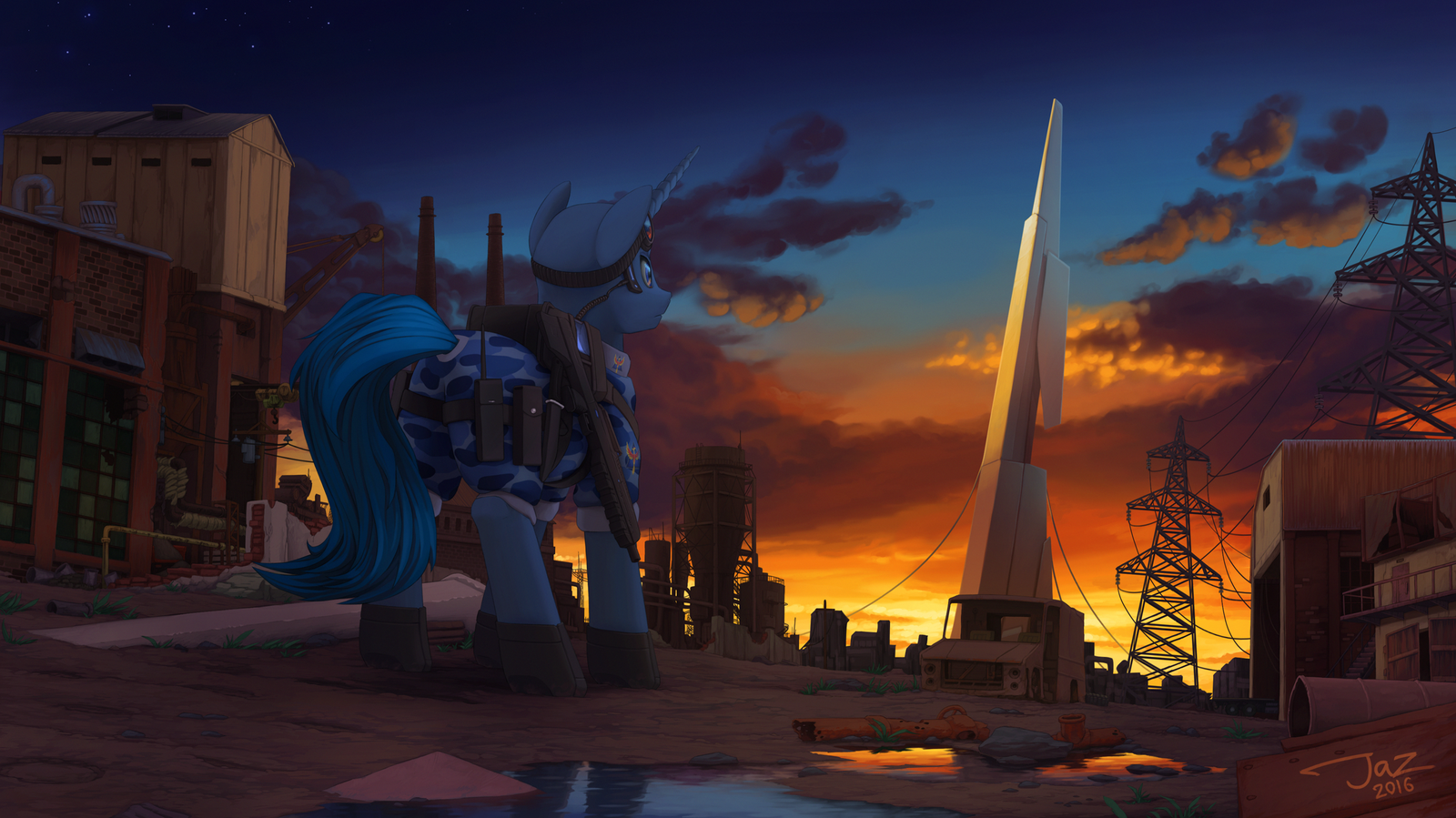 sunset idyll - My little pony, Art, 1jaz