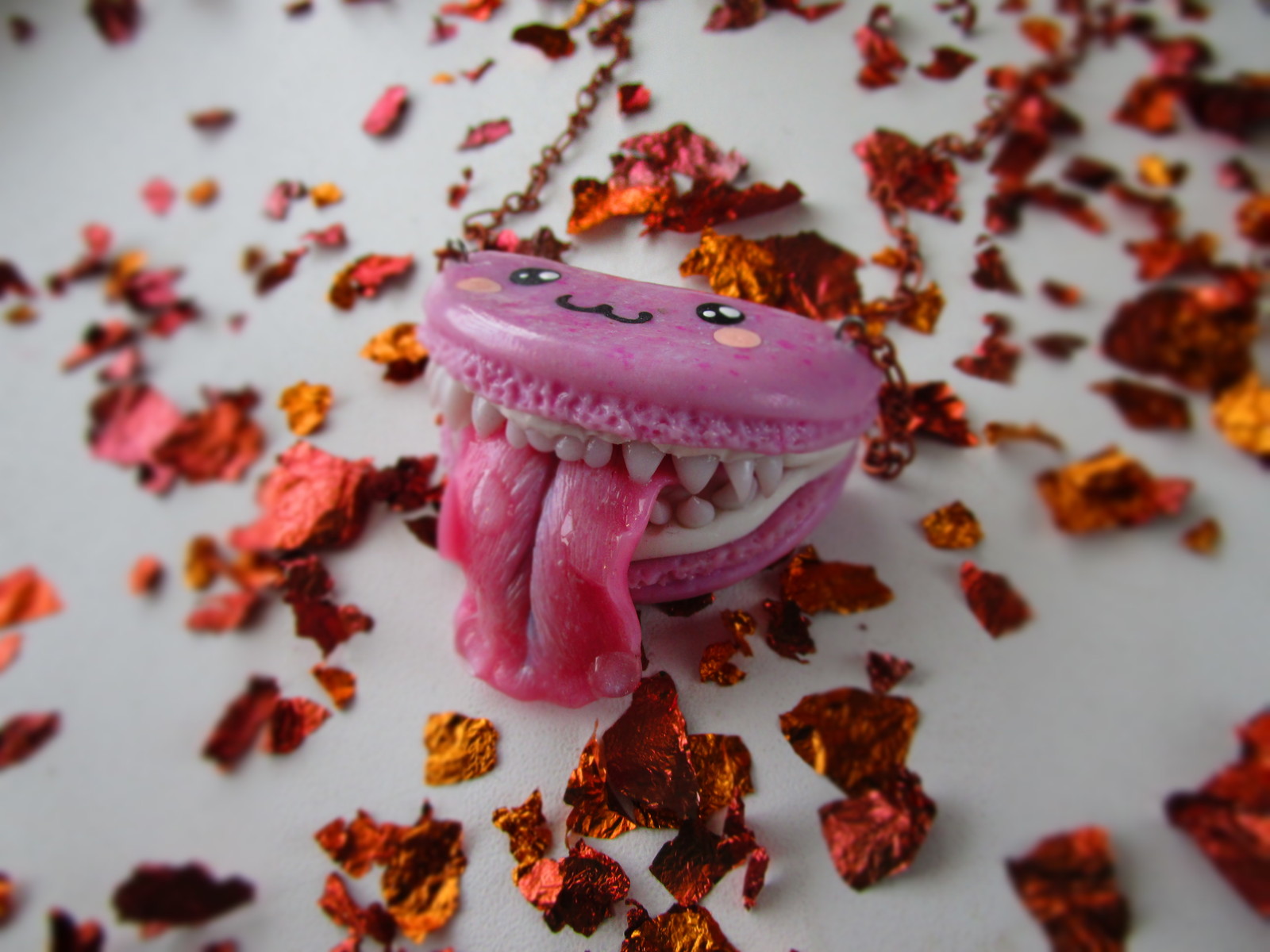 Predatory French macaroon Nibbler (French nibbler) - My, Polymer clay, Sweets of the face, With your own hands, Longpost