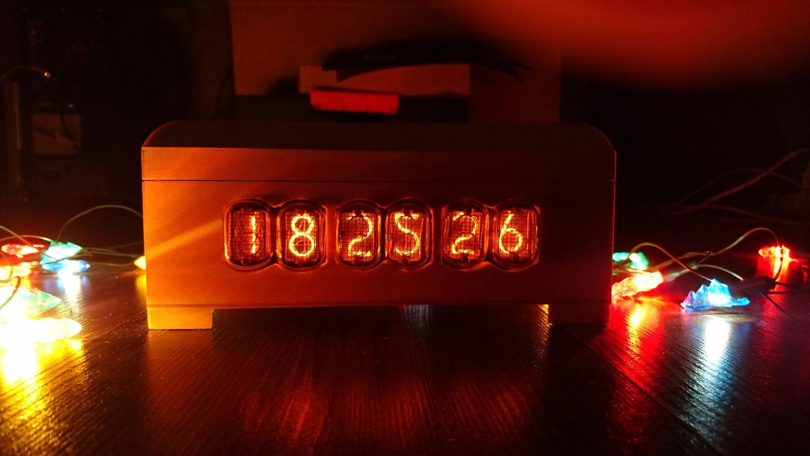 Lamp clock - My, , , IN-12, New Year, Lamp clock, With your own hands, Longpost