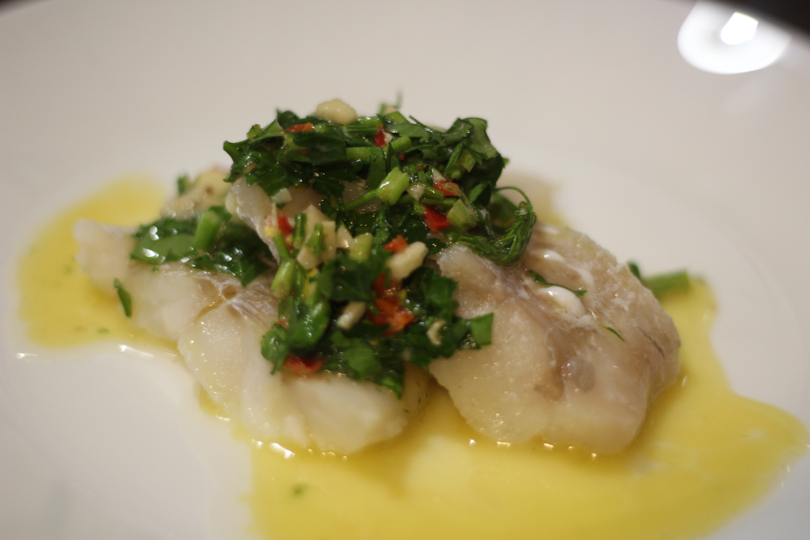 Pollock fillet with spicy garlic-cream sauce - My, Recipe, A fish, Cooking, Longpost