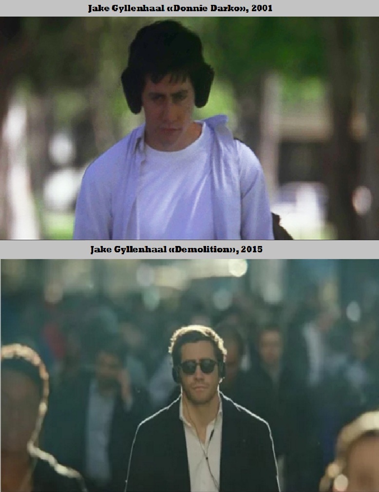 Jake Gyllenhaal is changing. Habits stay :) - Geelenhall, Movies, Actors and actresses, Screenshot, Headphones, Donnie Darko, Destruction