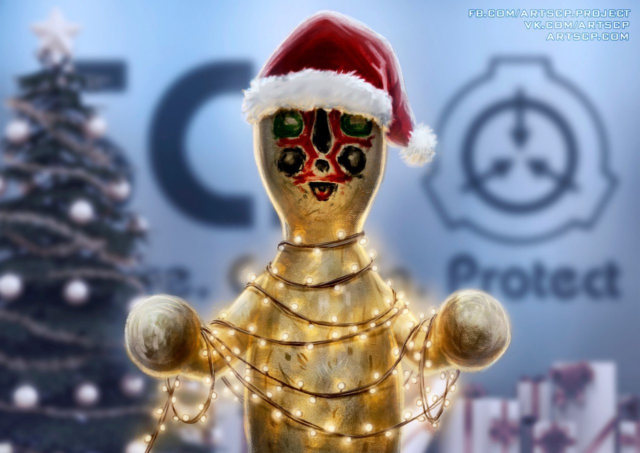 New Year's SCP-173 - Statue - SCP, Art, New Year, Congratulation, SCP Art, , Rilun