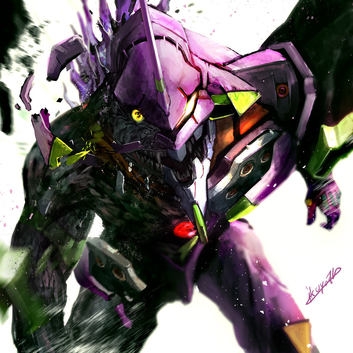 EVA Unit-01 - Anime, Anime art, Evangelion, Eva 01