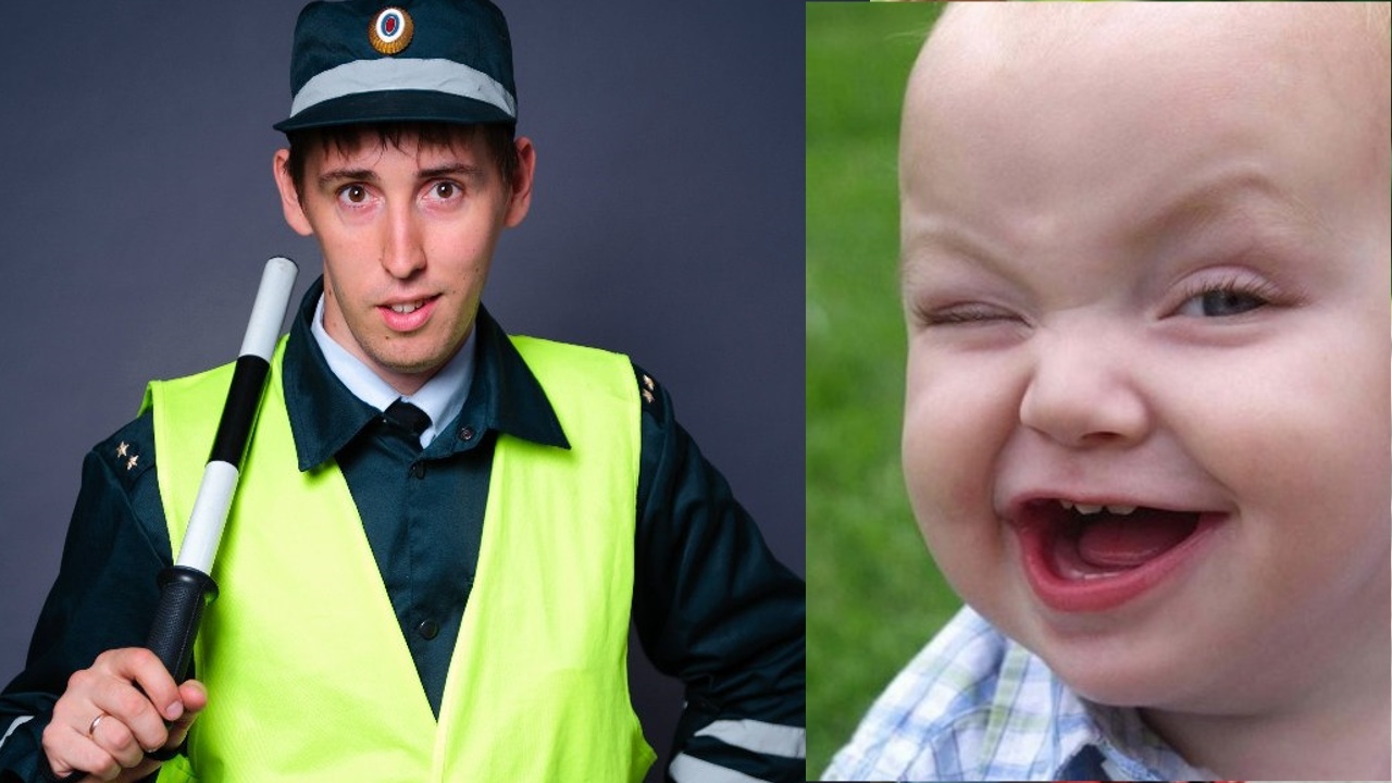 uncle cop and little boy - Traffic cop, Boy, Joke