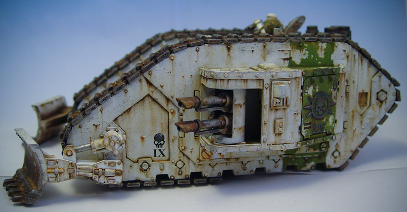 Pre heresy Death Guard Land Raider - Warhammer 40k, Warhammer 30k, Моделизм, Death Guard, Лендрейдер, Покраска, Длиннопост